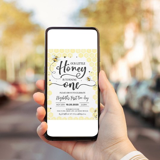 Bijen 1e verjaardag Bumble Bee Honey Bee Verjaarda Kaart