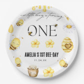 Bijen 1e verjaardag papieren bordje (Voorkant)