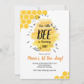 Bijen 1e verjaardag uitnodiging (Voorkant)