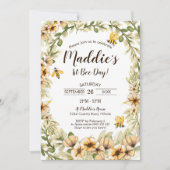 Bijen 1e verjaardag uitnodiging 1e bijendag honing (Voorkant)