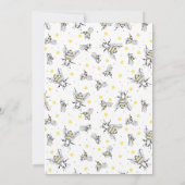 Bijen 1e verjaardag uitnodiging voor honingbijen (Achterkant)