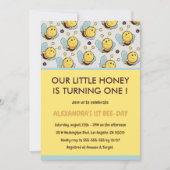 Bijen 1e verjaardag uitnodigingen citeren onze kle (Voorkant)