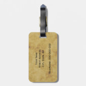 bijen #2 Onderdruk Antiek achtergrond Bagagelabel (Achterkant verticaal)