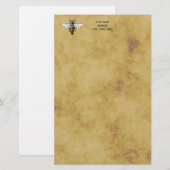  bijen #2 Onderdruk Antiek achtergrond Briefpapier (Voorkant / Achterkant)