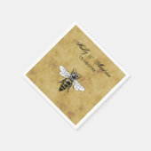 bijen #2 Onderdruk Antiek achtergrond Servet (Hoek)