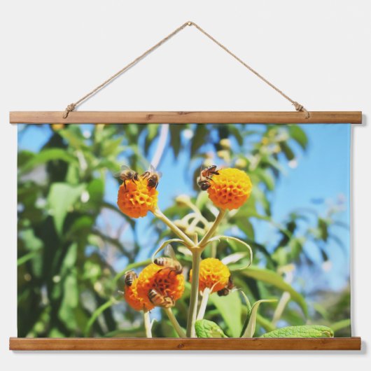 Bijen aan het werk hangend wandkleed (Voorkant)