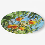 Bijen aan het werk papieren bordje (Gekanteld)