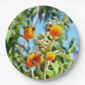 Bijen aan het werk papieren bordje (Voorkant)