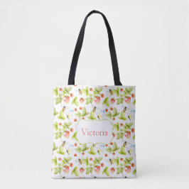 Bijen aardbeien Butterflies — Voorjaarsnaam Tote Bag