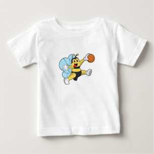 Bijen als Basketball-speler met Basketball