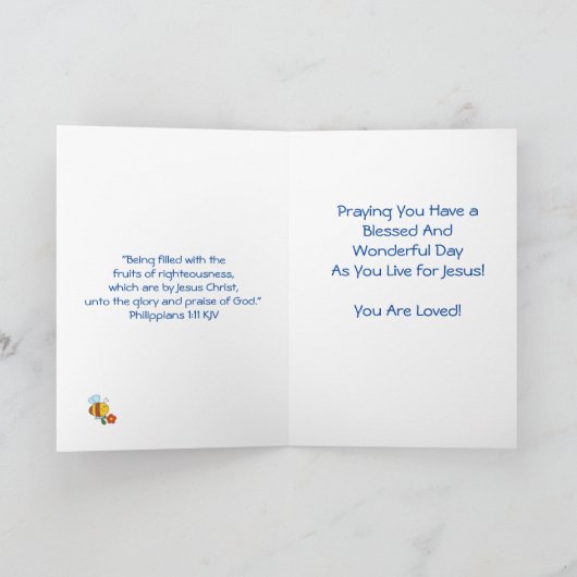 Bijen als Jezus Kaart (Binnen)