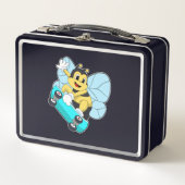 Bijen als Skater met skateboard (Voorkant)