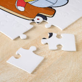 Bijen als Skater met skateboard Legpuzzel (Zijkant)