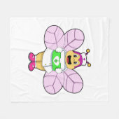 Bijen als verpleegster met eerstelijnskit fleece deken (Voorkant (Horizontaal))