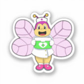Bijen als verpleegster met eerstelijnskit sticker (Voorkant)