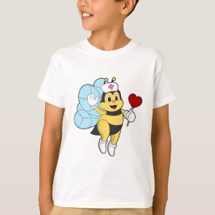 Bijen als verpleegster met Heart.PNG T-shirt
