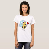 Bijen als verpleegster met Heart.PNG T-shirt (Voorkant volledig)