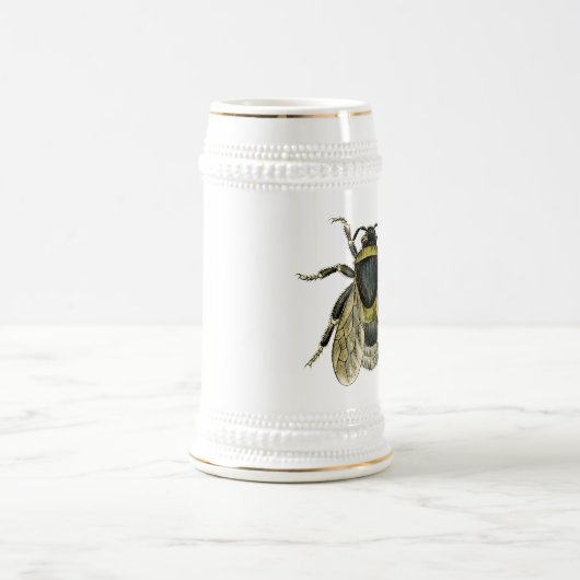 Bijen antiek illustratie bierpul (Center)