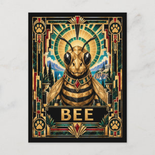 Bijen, Art Deco Wildlife Briefkaart
