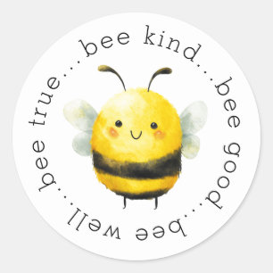 Bijen Attitudes Schattige Bij Ronde Sticker