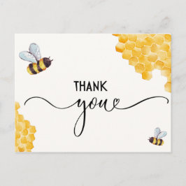 Bijen Baby Shower Bedankkaart Briefkaart