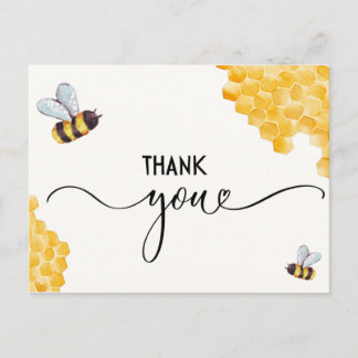 Bijen Baby Shower Bedankkaart Briefkaart