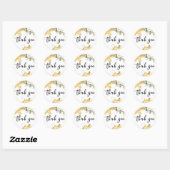 Bijen baby shower bedankt ronde sticker (Vel)