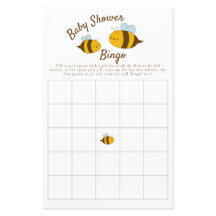 Bijen Baby shower Bingo Party Game Cute