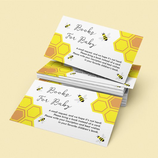 Bijen Baby shower boeken voor Baby Informatiekaartje