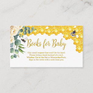Bijen Baby shower Boeken voor Baby Kaart