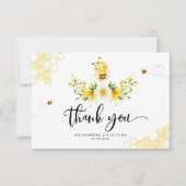 Bijen baby shower dank je kaart. kaart (Voorkant)