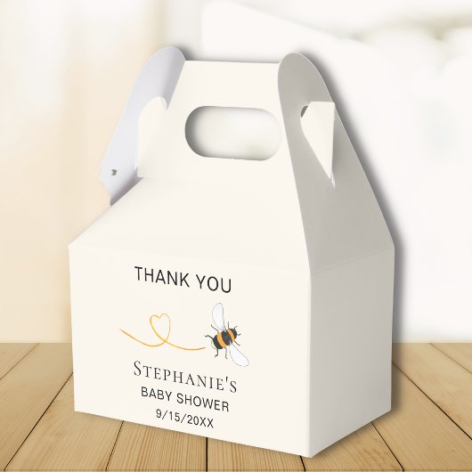 Bijen Baby shower Dank je wel Bedankdoosjes