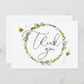 Bijen Baby shower Dank je wel Bedankkaart (Voorkant / Achterkant)