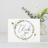 Bijen Baby shower Dank je wel Bedankkaart (Staand voorkant)