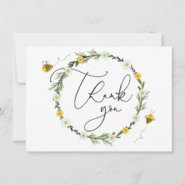 Bijen Baby shower Dank je wel Bedankkaart