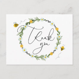 Bijen Baby shower Dank je wel Briefkaart