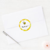 Bijen baby shower dank ronde sticker (Envelop)