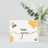 Bijen Baby Shower Dankkaart Briefkaart (Staand voorkant)