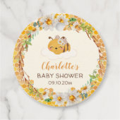 Bijen Baby shower Floral Honeycomb Bedankjes Labels (Achterkant)
