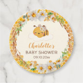 Bijen Baby shower Floral Honeycomb Bedankjes Labels (Voorkant)