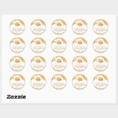 Bijen Baby shower Floral Honeycomb Ronde Sticker (Vel)