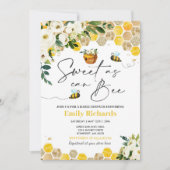 Bijen Baby shower Genderneutraal zoet als mogelijk Kaart (Voorkant)