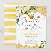 Bijen Baby shower Genderneutraal zoet als mogelijk Kaart (Voorkant / Achterkant)