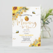 Bijen Baby shower Genderneutrale mammie om te word Kaart (Staand voorkant)