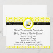 Bijen Baby shower Genderonderzoek Uitnodiging (Voorkant / Achterkant)
