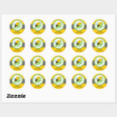 Bijen Baby shower gepersonaliseerd Ronde Sticker (Vel)