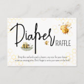 Bijen Baby shower Geslachtsneutrale Sweet Diaper R Informatiekaartje (Voorkant)