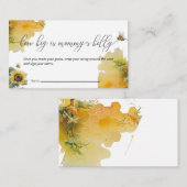 Bijen Baby shower | Hoe groot is mama's buik spel Informatiekaartje (Voorkant / Achterkant)