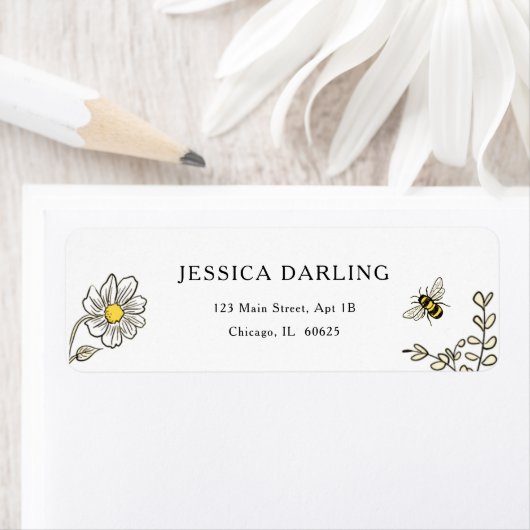 Bijen Baby shower hommel Etiket (Insitu)