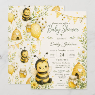 Bijen Baby Shower Kaart